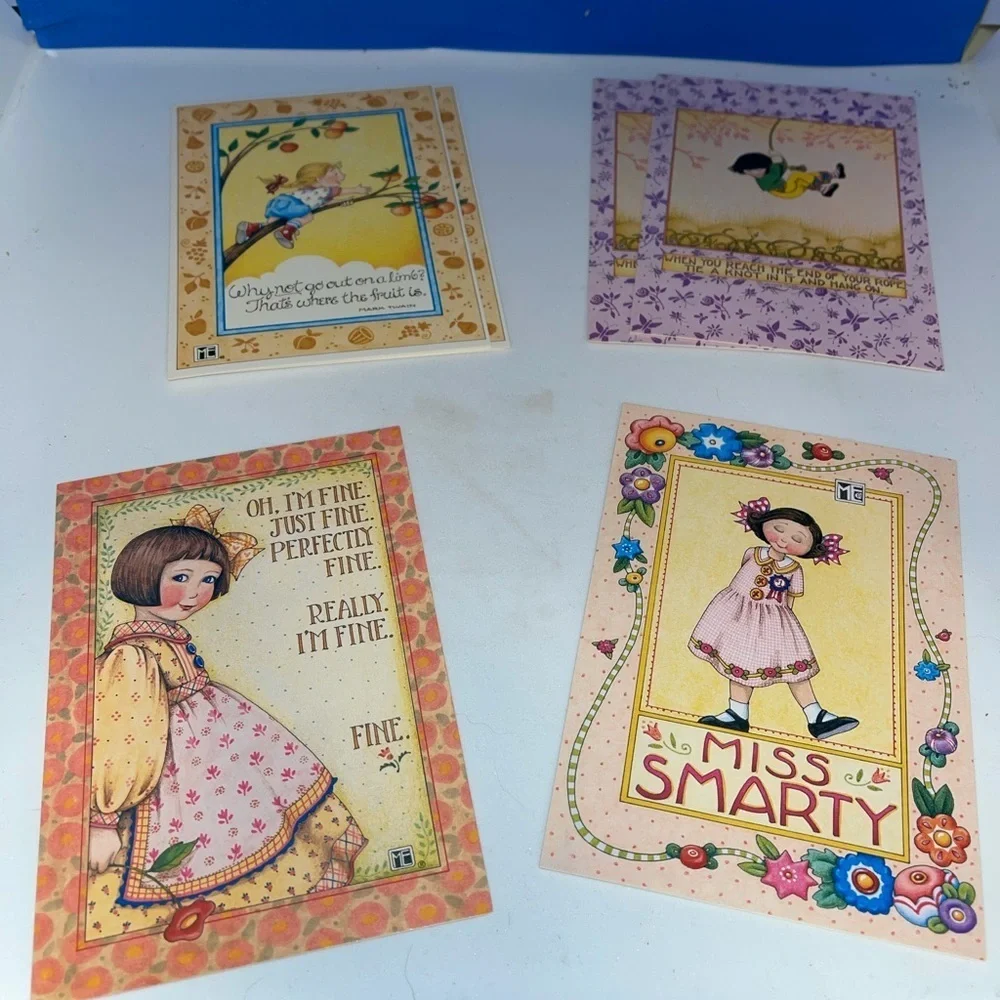 Set of 6 Mary Engelbreit cards as pictured- CUTE!!